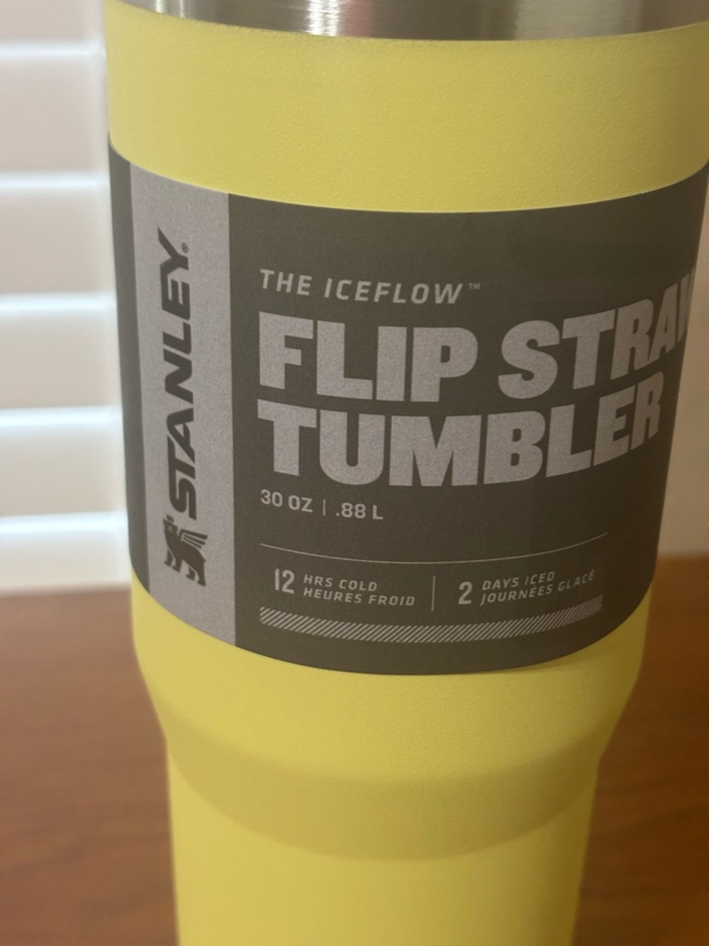 Stanley Flip Straw Tumbler in Yellow with Gray Lid - Picture 2 of 7